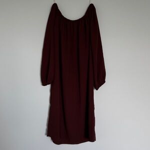 Aritzia Burgundy Red Wilfred Dress